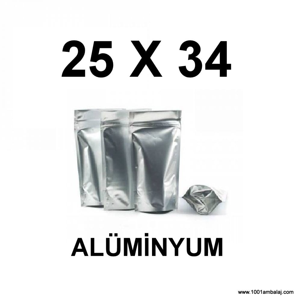 25X34 Cm Alüminyum Renk Doypack Torba /07/