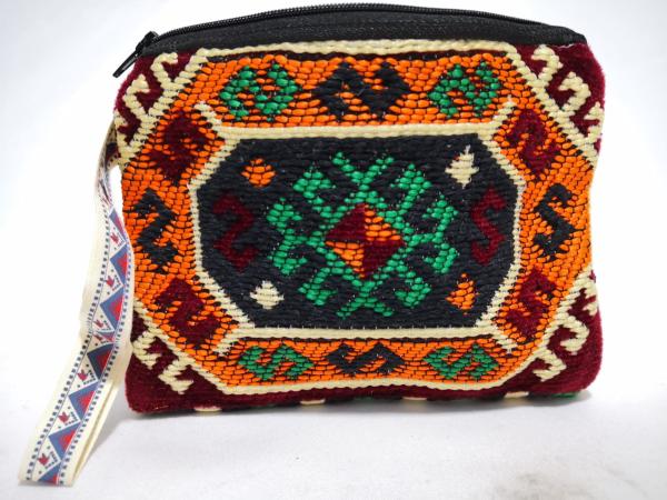 Kilim Desen Cüzdan Boy Çanta Ölçü 17X13Cm