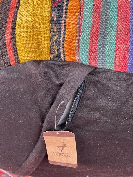 Nostaljik Kilim Puf Ölçü Çap 45 Cm Yükseklik 42 Cm