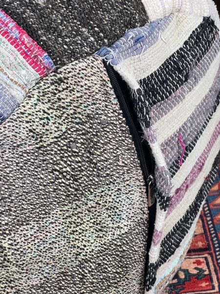 Nostaljik Kilim Puf Ölçü Çap 45 Cm Yükseklik 42 Cm