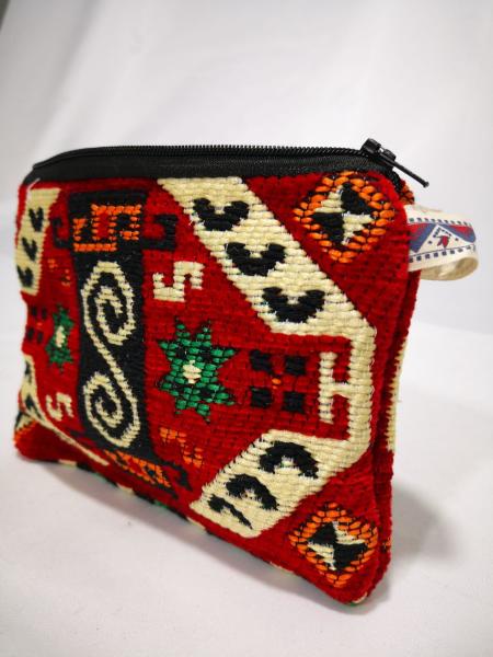 Kilim Desen Cüzdan Boy Çanta Ölçü 17X13Cm