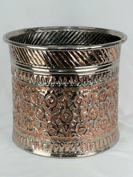 Antika Bakır Bakraç Ölçü Çap 40 Cm H 35 Cm