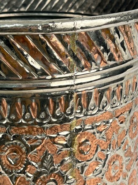 Antika Bakır Bakraç Ölçü Çap 40 Cm H 35 Cm