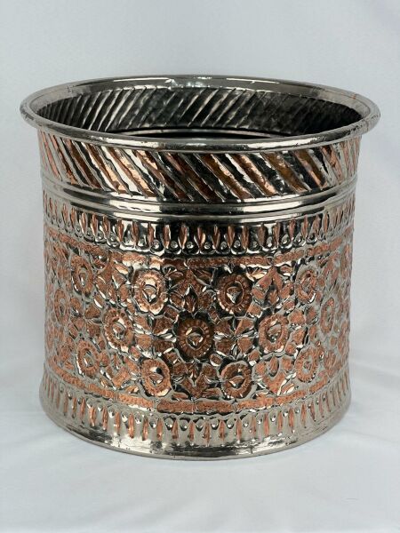 Antika Bakır Bakraç Ölçü Çap 40 Cm H 35 Cm