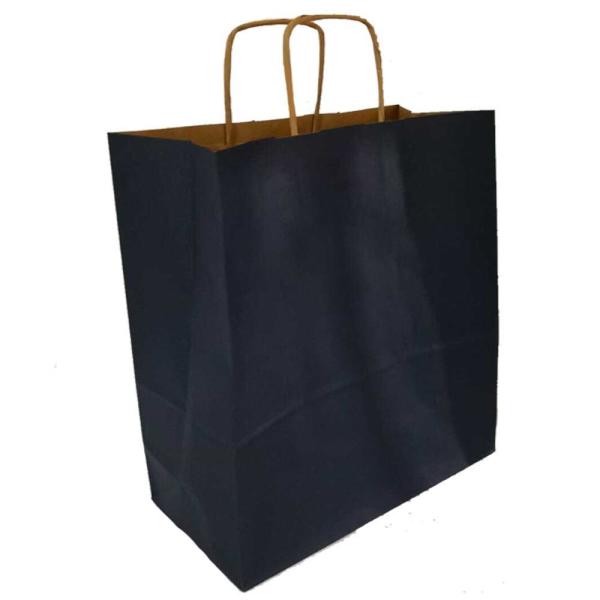 Kraft kağıt Çanta 25X12X31 Cm Lacivert 100 Adet