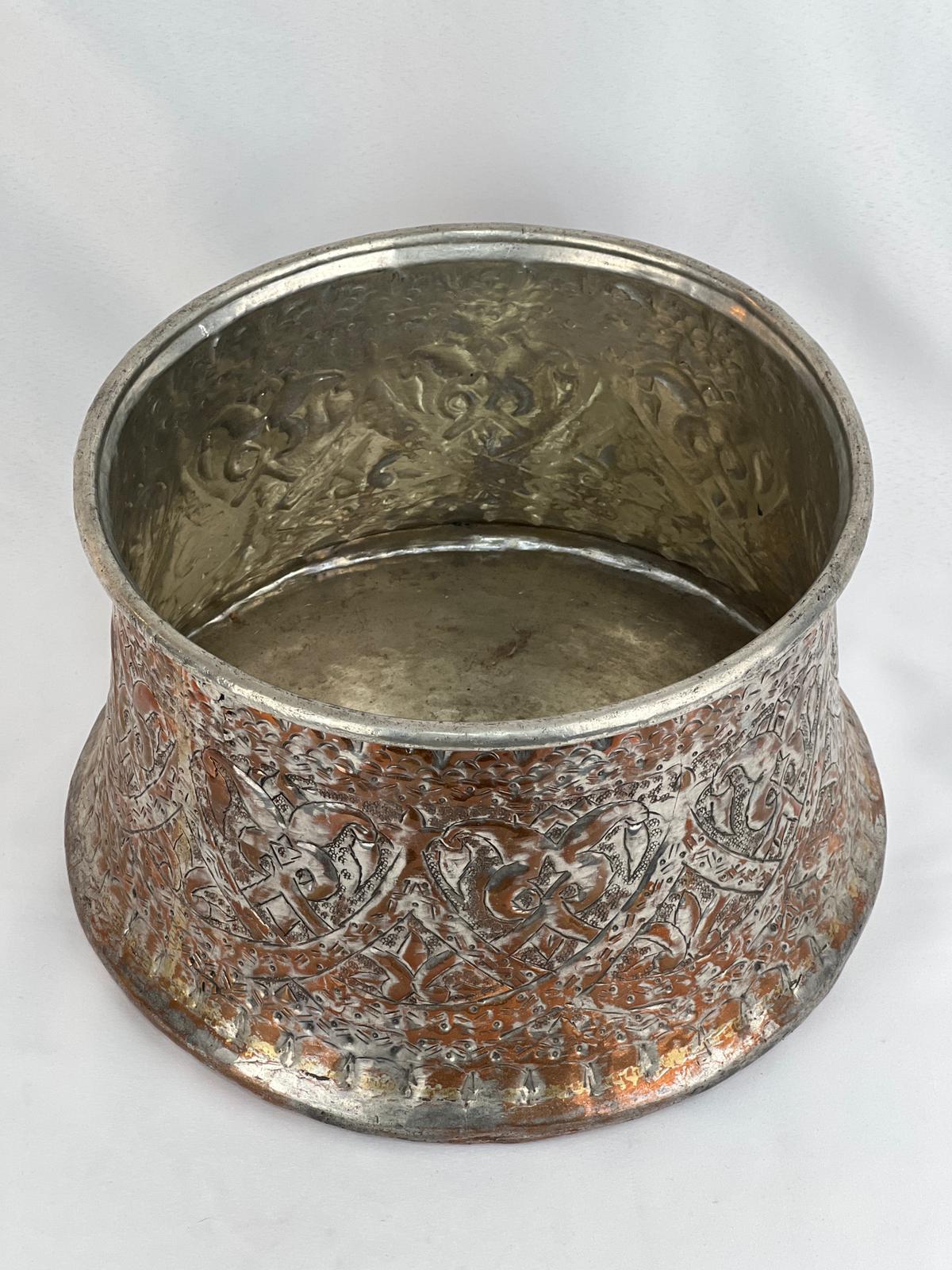 Antika Bakır Bakraç Ölçü Çap 38 Cm H 23 Cm