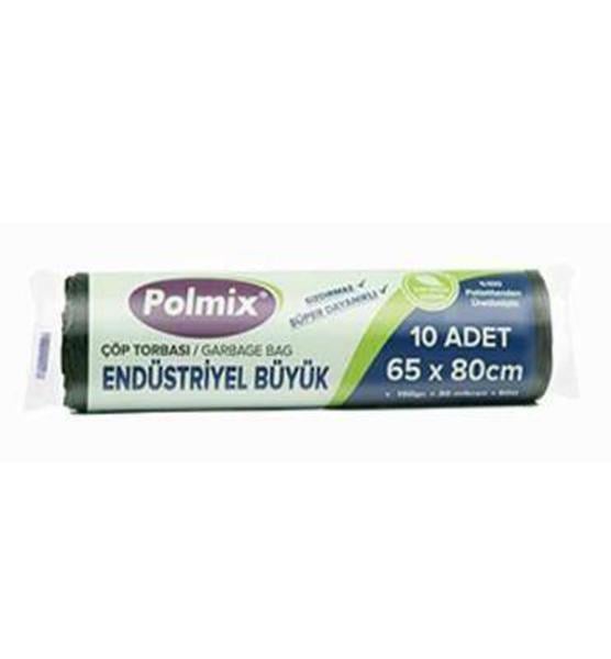 Çöp Torbası Polmix Endüstiriyel 150 Gram 65X80 Siyah 1 Paket