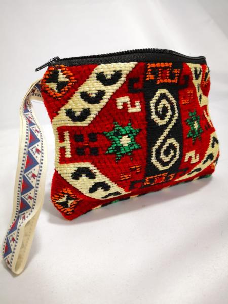 Kilim Desen Cüzdan Boy Çanta Ölçü 17X13Cm