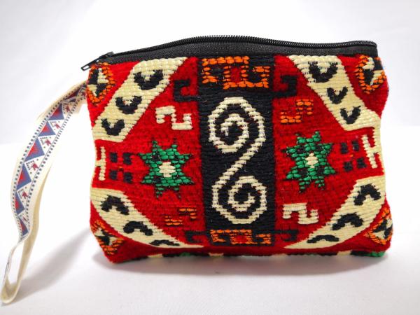 Kilim Desen Cüzdan Boy Çanta Ölçü 17X13Cm