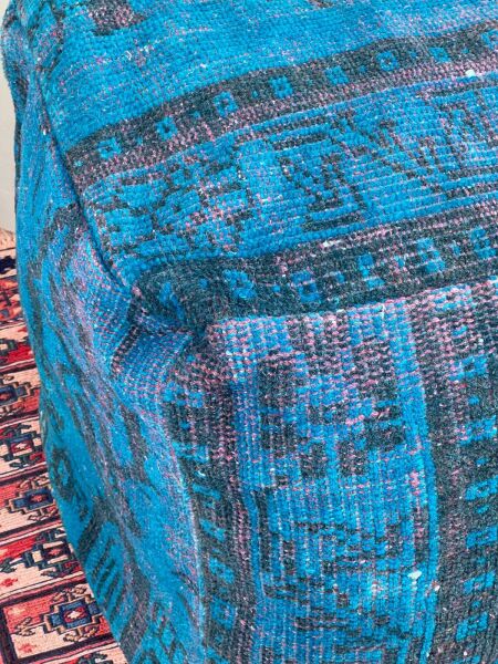 Nostaljik Kilim Puf Ölçü Çap 45 Cm Yükseklik 42 Cm