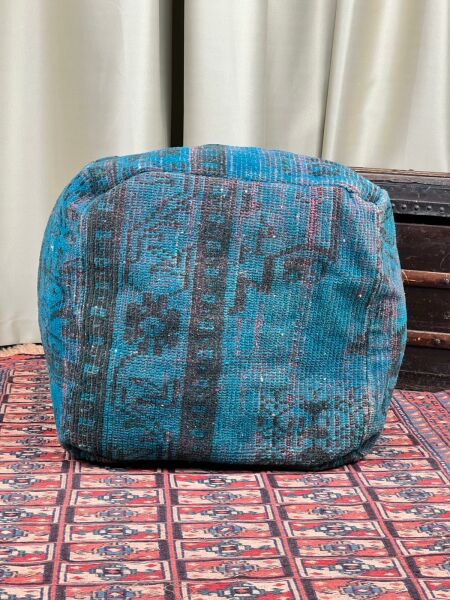 Nostaljik Kilim Puf Ölçü Çap 45 Cm Yükseklik 42 Cm