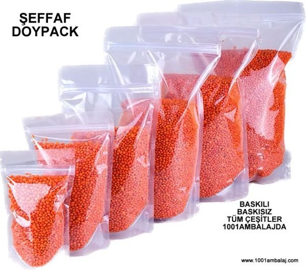 18X29 Cm Şeffaf Renk Doypack Torba /74/