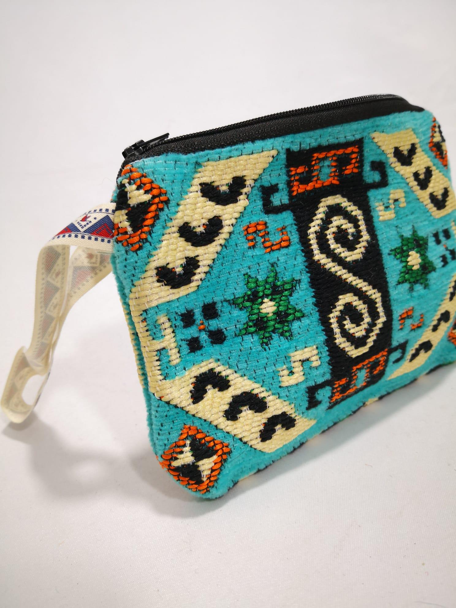 Kilim Desen Cüzdan Boy Çanta Ölçü 17X13Cm