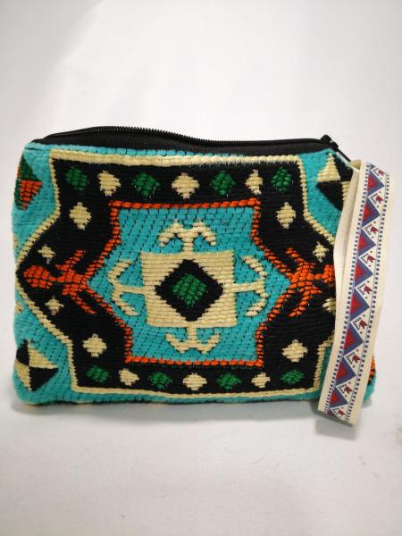 Kilim Desen Cüzdan Boy Çanta Ölçü 17X13Cm