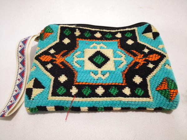 Kilim Desen Cüzdan Boy Çanta Ölçü 17X13Cm