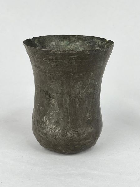 Antika Bakır Bardak Ölçü Çap 7,5 Cm H 9 Cm