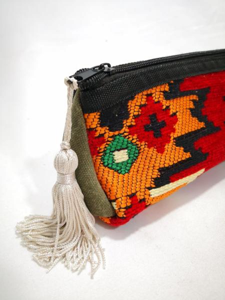 Kilim Desen Makyaj Çantası Ölçü 25X10Cm