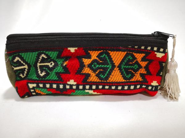 Kilim Desen Makyaj Çantası Ölçü 25X10Cm