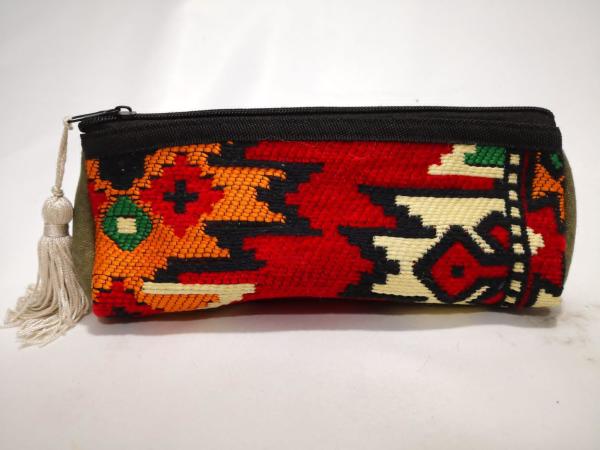 Kilim Desen Makyaj Çantası Ölçü 25X10Cm