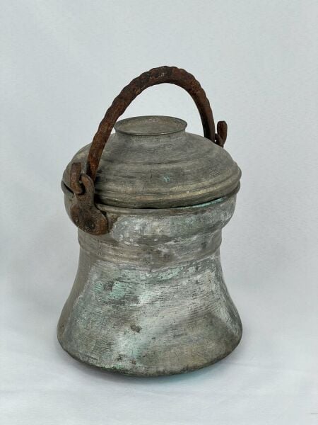 Antika Bakır Bakraç Ölçü Çap 18 Cm H 23 Cm