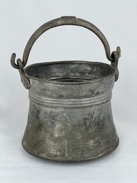 Antika Bakır Bakraç Ölçü Çap 18 Cm H 16 Cm