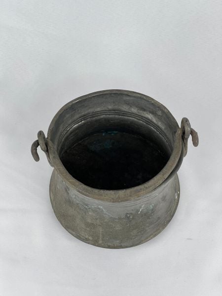 Antika Bakır Bakraç Ölçü Çap 18 Cm H 16 Cm