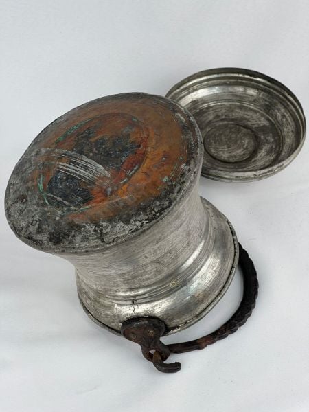 Antika Bakır Bakraç Ölçü Çap 17 Cm H 22 Cm