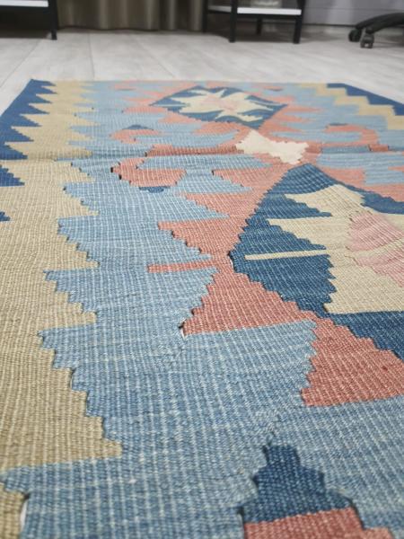 El Dokumasi Anadolu Motif Kök Boya Yün Kilim Aoa Ölçü 78X108Cm