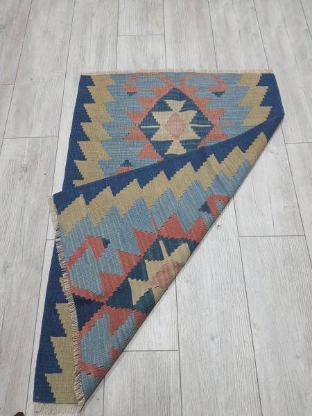 El Dokumasi Anadolu Motif Kök Boya Yün Kilim Aoa Ölçü 78X108Cm