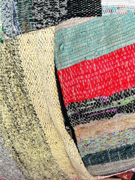 Nostaljik Kilim Puf Ölçü Çap 45 Cm Yükseklik 42 Cm