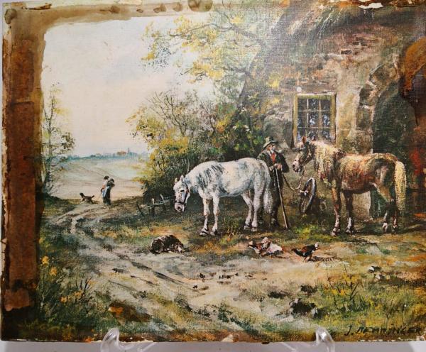 Ressam J Behringer İn Vintage BAskı Tablosu Aoa Ölçü 30X24Cm