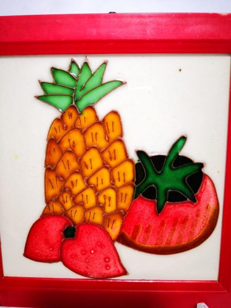 Kabartmali El Boyamasi Seramik Aoa Ölçü 19X19Cm