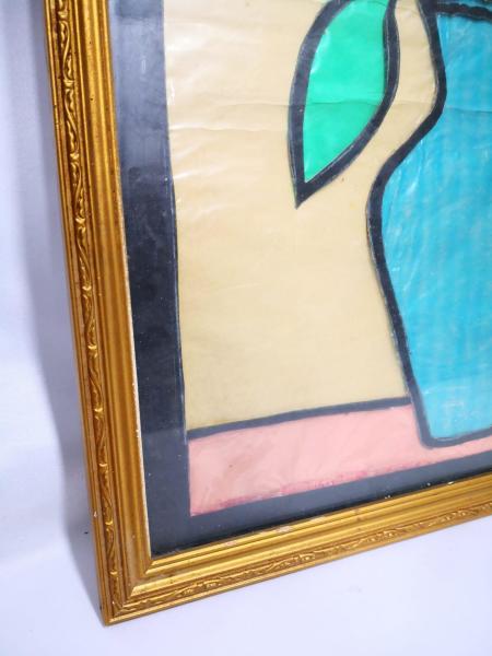 Ahşap Çerçeveli El Yapimi Vitray Çalişmasi Aoa Ölçü 52X38Cm
