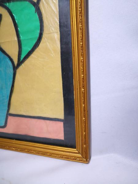 Ahşap Çerçeveli El Yapimi Vitray Çalişmasi Aoa Ölçü 52X38Cm