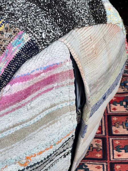 Nostaljik Kilim Puf Ölçü Çap 45 Cm Yükseklik 42 Cm