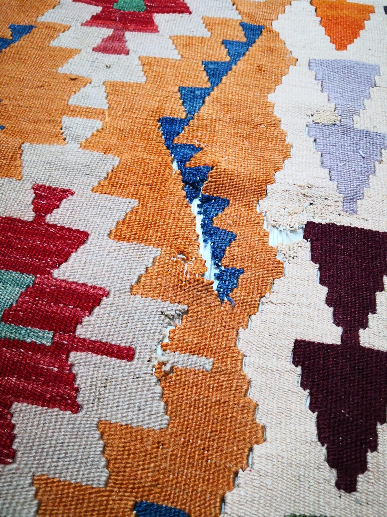 Halıyle El Dokumasi Anadolu Motif Kök Boya Yün Kilim Aoa Ölçü 78X231Cm