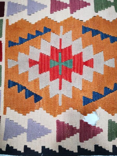 Halıyle El Dokumasi Anadolu Motif Kök Boya Yün Kilim Aoa Ölçü 78X231Cm