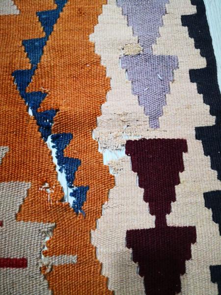 Halıyle El Dokumasi Anadolu Motif Kök Boya Yün Kilim Aoa Ölçü 78X231Cm
