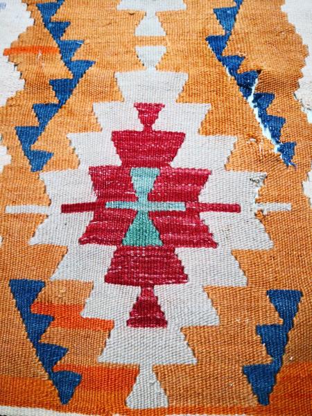 Halıyle El Dokumasi Anadolu Motif Kök Boya Yün Kilim Aoa Ölçü 78X231Cm