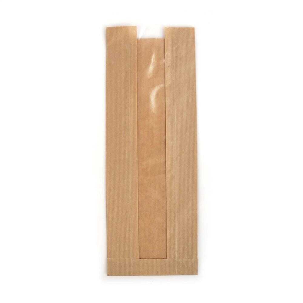 Kese Kağıdı Çizgili Şamua Kraft Pencereli 15X40 1 Kilo