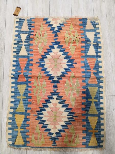 El Dokumasi Anadolu Motif Kök Boya Yün Kilim Aoa Ölçü 77X109Cm