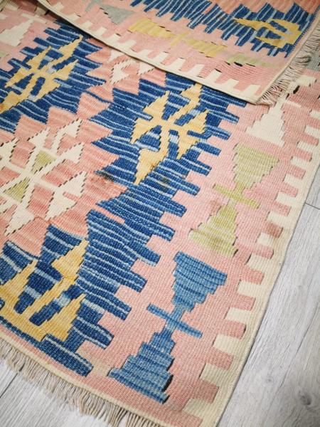 El Dokumasi Anadolu Motif Kök Boya Yün Kilim Aoa Ölçü 77X109Cm