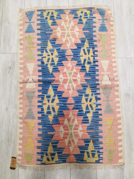 El Dokumasi Anadolu Motif Kök Boya Yün Kilim Aoa Ölçü 77X109Cm