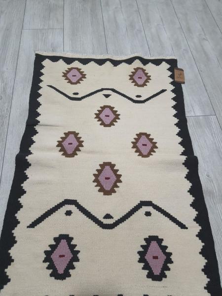 El Dokumasi Anadolu Motif Kök Boya Yün Kilim Aoa Ölçü 62X98Cm