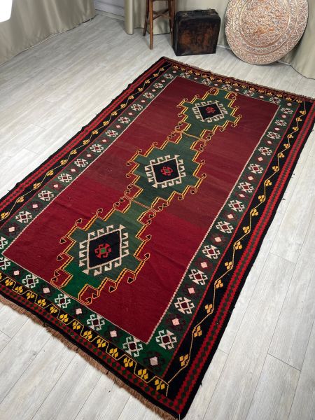 El Dokumasi Halı Kilim Yolluk Paspas Ölçü 346X198 Cm