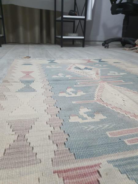 El Dokumasi Anadolu Motif Kök Boya Yün Kilim Aoa Ölçü 76X110Cm