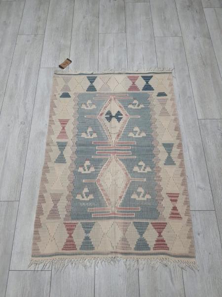 El Dokumasi Anadolu Motif Kök Boya Yün Kilim Aoa Ölçü 76X110Cm