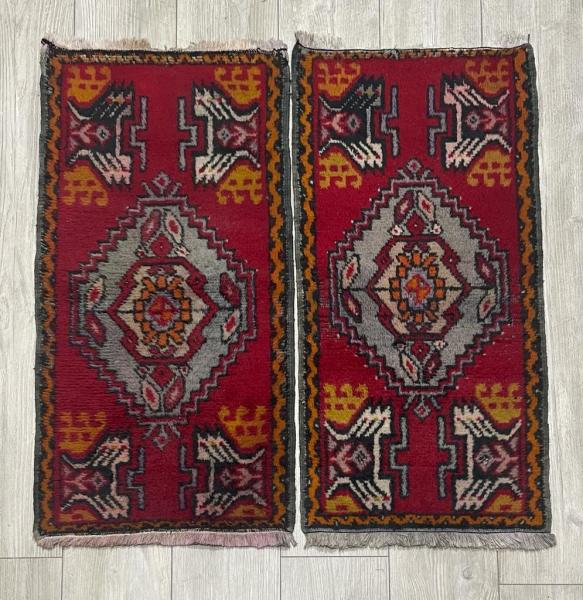 İkiz El Dokuma Halı Aoa Ölçü 94X47Cm
