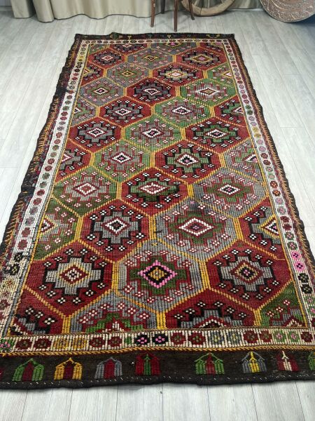 El Dokumasi Halı Kilim Yolluk Paspas Ölçü 354X180 Cm