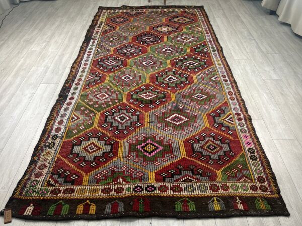 El Dokumasi Halı Kilim Yolluk Paspas Ölçü 354X180 Cm
